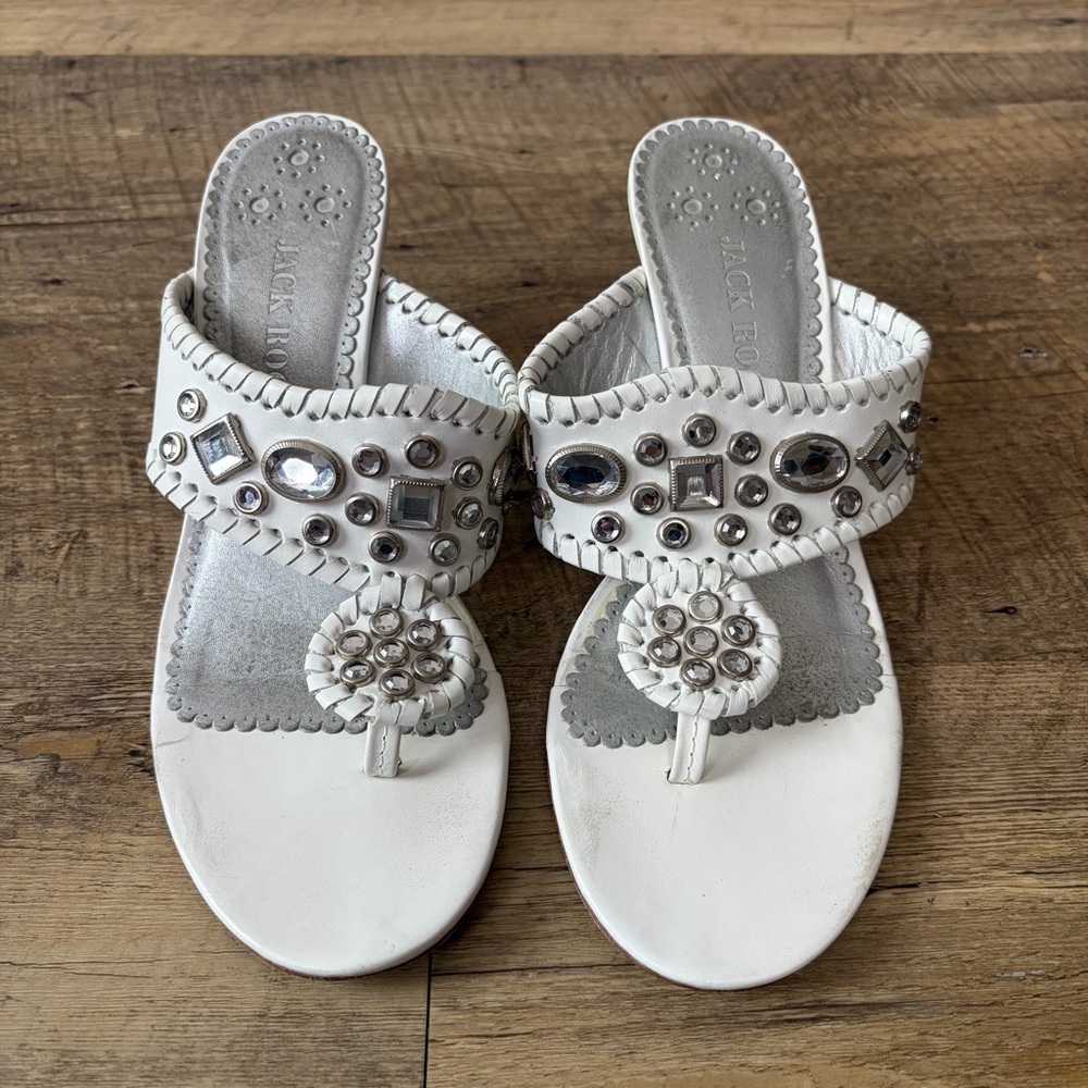 Jack Rogers Zsa Zsa Jeweled Kitten Heels